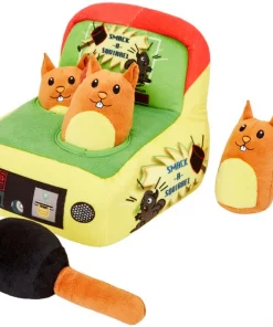 Frisco Retro Smack-a-Squirrel Hide & Seek Plush Puzzle Squeaky Dog Toy