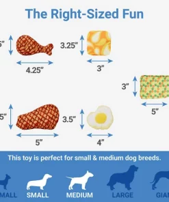 Frisco Retro Microwave Dinner Hide & Seek Plush Puzzle Squeaky Dog Toy -Frisco Sales 2024 230343 PT2. SY630 V1599945065