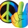 Frisco Retro Peace Sign Plush Squeaky Dog Toy