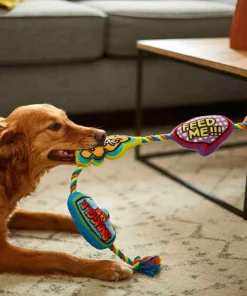 Frisco Retro Plush with Rope Squeaky Comic Book Bubble Dog Toy -Frisco Sales 2024 230355 PT3. SY630 V1600973764