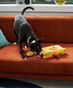 Frisco Retro Waffle Box Hide & Seek Plush Puzzle Squeaky Dog Toy -Frisco Sales 2024 230369 PT3. SY630 V1602639769