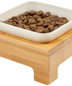 Frisco Square Melamine Dog & Cat Bowl with Bamboo Stand -Frisco Sales 2024 232072 PT1. SY630 V1605109311