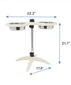 Frisco Adjustable Stainless Steel Double Elevated Dog Bowls, 7 Cups -Frisco Sales 2024 232097 PT6. SY630 V1605747106