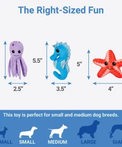 Frisco Hide & Seek Plush Coral Puzzle Dog Toy Refill, 3 count -Frisco Sales 2024 233597 PT1. SY630 V1602685886