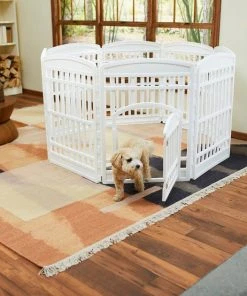 Frisco 8-Panel Plastic Exercise Dog Playpen