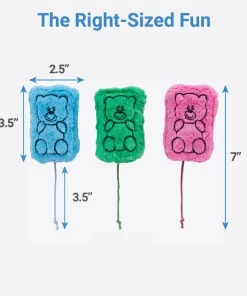 Frisco Zoomies & Chill Gummy Bear Plush Cat Toy with Catnip, 3 count -Frisco Sales 2024 241715 PT1. SY630 V1612879586