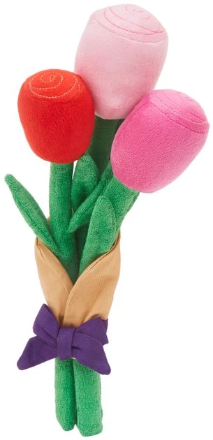 Frisco Rose Bouquet Plush Squeaky Dog Toy 3 Frisco Rose Bouquet Plush Squeaky Dog Toy