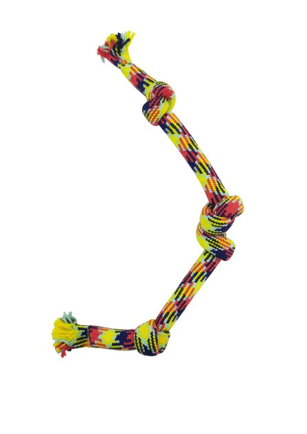 Frisco 4-Knot Tri-Color Rope Dog Toy 3 Frisco 4-Knot Tri-Color Rope Dog Toy