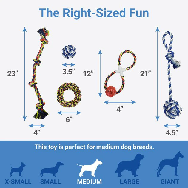 Frisco Rope Multipack for Medium Dog Toys, 5 count 4 Frisco Rope Multipack for Medium Dog Toys, 5 count - Image 2