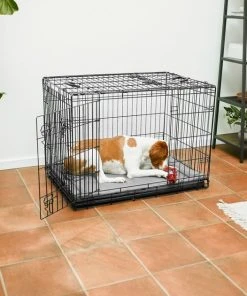 Frisco Heavy Duty All-in-1 Multi-Stage 3 Door Collapsible Wire Dog Crate