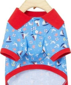 Frisco Nautical Dog & Cat Polo Shirt