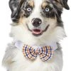 Frisco Plaid Dog & Cat Bow Tie, Orange & Blue -Frisco Sales 2024 248723 MAIN. SY630 V1614363709