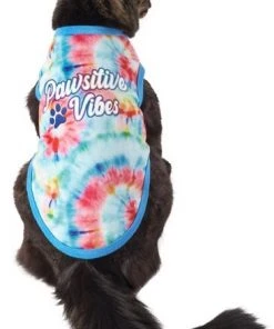 Frisco Pawsitive Vibes Tiedye Print Dog & Cat T-Shirt -Frisco Sales 2024 248782 PT2. SY630 V1637647053