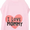 Frisco I Love Mommy Dog & Cat T-Shirt, Pink
