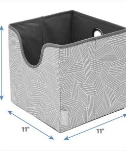 Frisco Square Collapsible Pet Toy Storage Bin, Gray Basket Weave -Frisco Sales 2024 250568 PT2. SY630 V1613773607