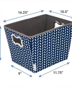 Frisco Rectangle Collapsible Pet Toy Storage Bin, Navy Herringbone 4 Frisco Rectangle Collapsible Pet Toy Storage Bin, Navy Herringbone -Frisco Sales 2024 250574 PT2. SY630 V1613772984