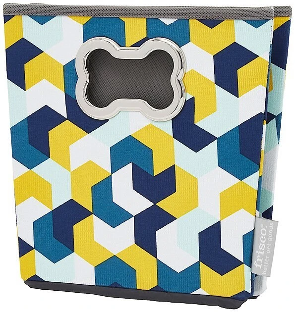 Frisco Rectangle Collapsible Pet Toy Storage Bin, Yellow Geometric 4 Frisco Rectangle Collapsible Pet Toy Storage Bin, Yellow Geometric - Image 2