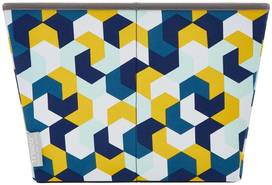 Frisco Rectangle Collapsible Pet Toy Storage Bin, Yellow Geometric 8 Frisco Rectangle Collapsible Pet Toy Storage Bin, Yellow Geometric - Image 6