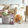 Frisco Round Collapsible Pet Toy Storage Bin, Gray Basket Weave -Frisco Sales 2024 250585 MAIN. SY630 V1615242785