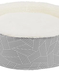 Frisco Hooded Zipper Cat & Dog Covered Bed, Gray Basket Weave -Frisco Sales 2024 251236 PT2. SY630 V1615569383