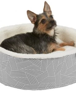 Frisco Hooded Zipper Cat & Dog Covered Bed, Gray Basket Weave -Frisco Sales 2024 251236 PT4. SY630 V1615569102