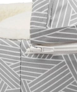 Frisco Hooded Zipper Cat & Dog Covered Bed, Gray Basket Weave -Frisco Sales 2024 251236 PT6. SY630 V1615569109