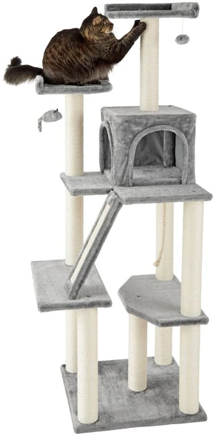 Frisco 68-in Faux Fur Cat Tree & Condo 4 Frisco 68-in Faux Fur Cat Tree & Condo - Image 2