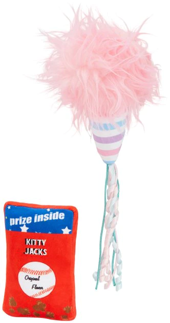 Frisco Baseball Snacks Plush & Crinkle Kicker Cat Toy with Catnip, 2 count Frisco Baseball Snacks Cat Toy, 2 count -Frisco Sales 2024 252738 MAIN. SY630 V1613158287