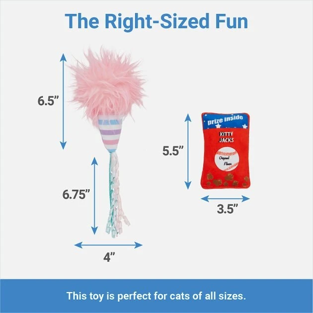 Frisco Baseball Snacks Plush & Crinkle Kicker Cat Toy with Catnip, 2 count Frisco Baseball Snacks Cat Toy, 2 count -Frisco Sales 2024 252738 PT1. SY630 V1615331485