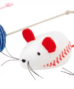 Frisco Baseball Mice Cat Toy, 4 count