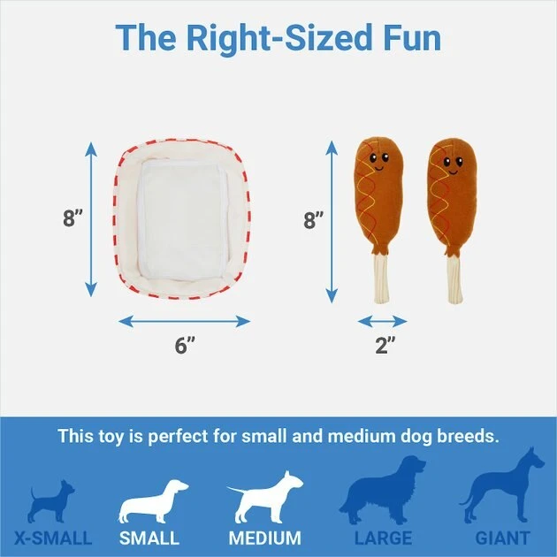 Frisco Baseball Hide-and-Seek Corndog Dog Toy 4 Frisco Baseball Hide-and-Seek Corndog Dog Toy - Image 2