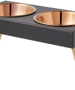 Frisco Copper Stainless Steel Elevated Foldable Double Dog & Cat Bowls -Frisco Sales 2024 253059 PT6. SY630 V1616595546