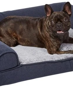 Frisco Faux Felt Orthopedic Sofa Bolster Dog Bed w/Removable Cover -Frisco Sales 2024 255181 PT2. SY630 V1616074343