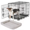 Frisco Fold & Carry Double Door Collapsible Wire Dog Crate & Frisco Gray Basket Weave Dog Crate Mat -Frisco Sales 2024 255477 MAIN. SY630 V1604096520