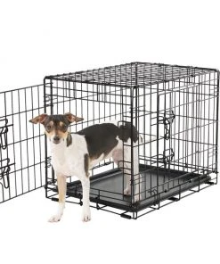 Frisco Fold & Carry Double Door Collapsible Wire Dog Crate & Frisco Gray Basket Weave Dog Crate Mat -Frisco Sales 2024 255477 PT2. SY630 V1604096794