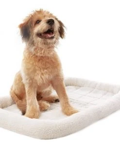 Frisco Fold & Carry Single Door Collapsible Wire Dog Crate, 36 inch & Frisco Quilted Dog Crate Mat, Ivory, 36-in -Frisco Sales 2024 255495 PT4. SY630 V1603646497