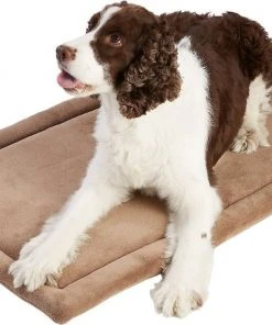 Frisco Heavy Duty Fold & Carry Double Door Collapsible Wire Dog Crate & Frisco Micro Terry Dog Crate Mat, Taupe -Frisco Sales 2024 255535 PT4. SY630 V1604073130