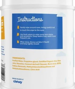 Frisco||Vet's Best Frisco Moisturizing Tear Stain Wipes with Organic Aloe for Dogs & Cats & Vet's Best Waterless Cat Bath, 4-oz bottle -Frisco Sales 2024 255583 PT2. SY630 V1604072519