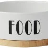 Frisco Ceramic Food Dog & Cat Bowl with Wood Base -Frisco Sales 2024 256042 MAIN. SY630 V1615317396