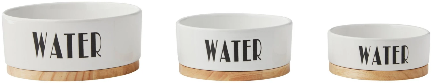 Frisco Ceramic Water Dog & Cat Bowl with Wood Base 7 Frisco Ceramic Water Dog & Cat Bowl with Wood Base - Image 5