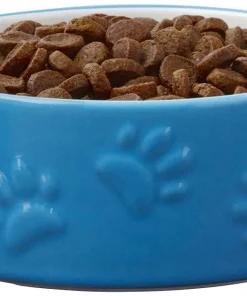 Frisco Paw Prints Non-skid Ceramic Dog & Cat Bowl, Blue -Frisco Sales 2024 256067 PT4. SY630 V1615311160