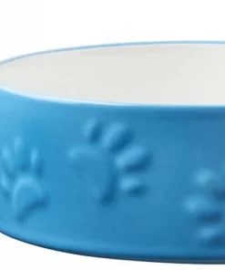Frisco Paw Prints Non-skid Ceramic Dog & Cat Bowl, Blue -Frisco Sales 2024 256067 PT7. SY630 V1615311436 scaled