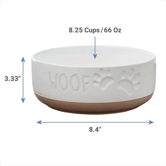 Frisco Paw Prints Non-skid Ceramic Bowl, 7.75 Cups 4 Frisco Paw Prints Non-skid Ceramic Bowl, 7.75 Cups - Image 2