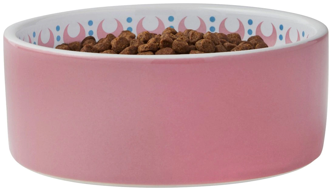 Frisco Kaleidoscope Pattern Non-skid Ceramic Cat Dish, Pink, 1.62 Cup 6 Frisco Kaleidoscope Pattern Non-skid Ceramic Cat Dish, Pink, 1.62 Cup - Image 4