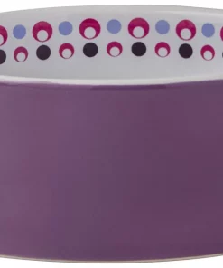 Frisco Kaleidoscope Pattern Non-skid Ceramic Cat Dish, Purple, 1.62 Cup