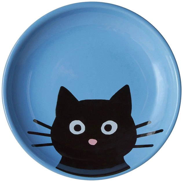 Frisco Cat Face Non-skid Ceramic Cat Dish, Blue, 0.50 Cup 3 Frisco Cat Face Non-skid Ceramic Cat Dish, Blue, 0.50 Cup