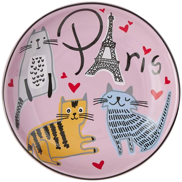 Frisco Paris Non-skid Ceramic Cat Dish, 0.62 Cup 3 Frisco Paris Non-skid Ceramic Cat Dish, 0.62 Cup