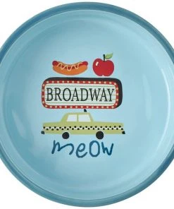 Frisco New York Non-skid Ceramic Cat Bowl, 1.62 Cups -Frisco Sales 2024 256121 PT4. SY630 V1615312925