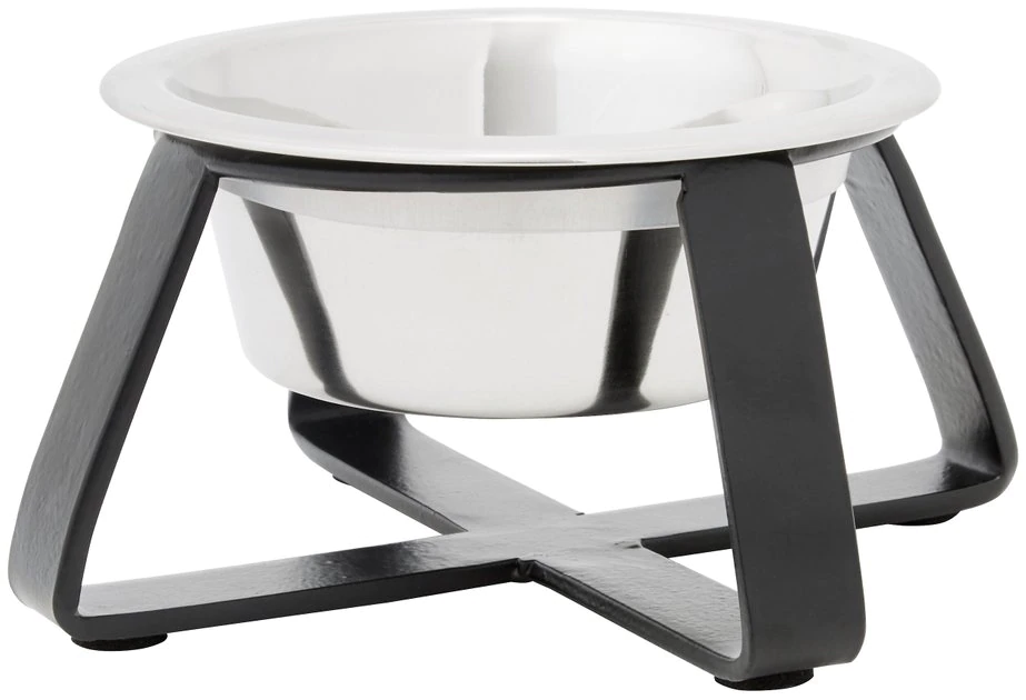 Frisco Black Iron Holder Non-Skid Stainless Steel Dog & Cat Bowl, 2-Cup Frisco Iron Stand Dog & Cat Single Bowl Diner -Frisco Sales 2024 257150 MAIN. SY630 V1615312031