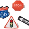 Frisco Road Trip Traffic Signs Plush Squeaky Dog Toy, 4 count -Frisco Sales 2024 262016 MAIN. SY630 V1618598249
